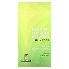 Everydaze, Essential Collagen Solution, желе в стиках, зелений виноград, 3000 мг, 10 стиків по 20 г (0,7, Київ