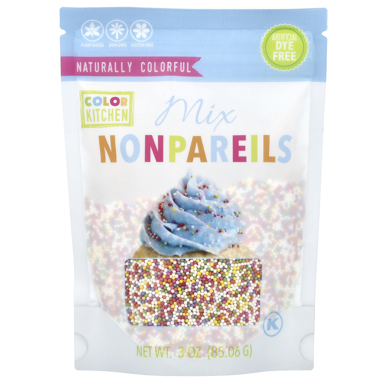 ColorKitchen, Натуральні різнобарвні посипки Nonpareils, 85,06 г (3 унції), Київ