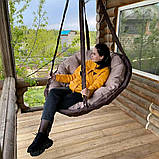 Підвісні крісло гойдалки для дітей та дорослих, Садові гойдалки, діаметр 95 см, Гойдалки підвісні для дачі, фото 8