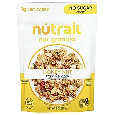 NuTrail, Nut Granola, мед и орех, 227 г (8 унций), Київ
