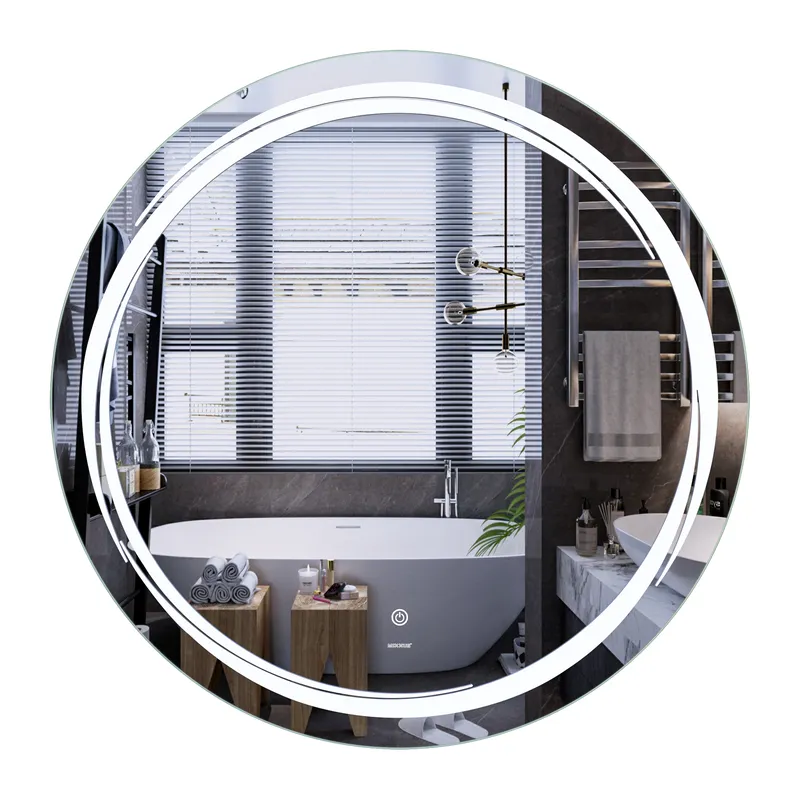 Дзеркало Mixxus Premium WAVE MC04-90 (LED Touch, Anti-fog, димер (3-6,5kK)) (MP6637), фото 1