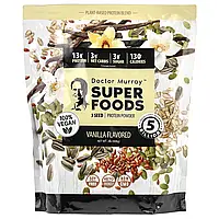 Dr. Murray's, суперфуди, протеїновий порошок із 3 видів насіння, ваніль, 908 г (2 фунти) Дніпро