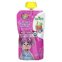 Earth's Best, Вулиця Сезам, смузі з органічного фруктового йогурту, для дітей від 2 років, ягідний смак, 120 г