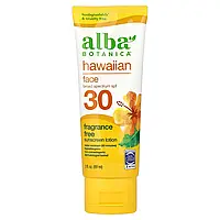 Alba Botanica, Hawaiian сонцезахисний лосьйон для обличчя, SPF 30, без запашників, 89 мл (3 рідк. унції)