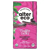 Alter Eco, Trumble Thins, органічний темний шоколад, малиновий крем, 84 г (2,96 унції)