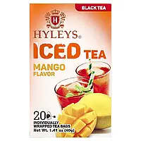 Hyleys Tea, Чорний чай із льодом, манго, 20 чайних пакетиків в індивідуальному пакованні, 40 г (1,41 унції)