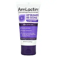 AmLactin, KP Bumps Be Gone, відлущувальний і зволожувальний крем, 85 г (3 унції)