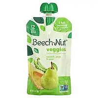 Beech-Nut, Veggies, від 6 місяців, гарбуз, горох і груша, 99 г (3,5 унції) оригінал