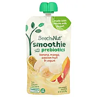 Beech-Nut, Смузі з пребіотиками, від 12 місяців, банан, манго, маракуя та йогурт, 99 г (3,5 унції) оригінал