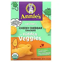 Annie's Homegrown, Органічні сирні крекери з чедера з прихованими овочами, 213 г (7,5 унції)
