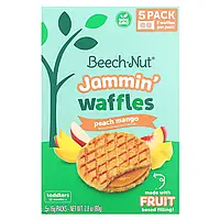 Beech-Nut, Jammin 'Waffles, від 12 місяців, персик і манго, 5 пакетиків по 16 г (0,56 унції) оригінал