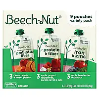 Beech-Nut, Variety Pack, від 12 місяців, 9 пакетиків, 99 г (3,5 унції) в Україні оригінал