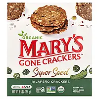 Mary's Gone Crackers, органічні крекери з халапеньйо, середні, 156 г (5,5 унції)