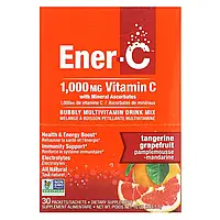 Ener-C, вітамін C, мультивітамінна суміш для приготування напою, мандарин і грейпфрут, 1000 мг, 30