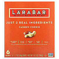 Larabar, The Original Real Fruit & Nut Bar, печиво з кеш'ю, 6 батончиків, 48 г (1,7 унції) в Україні оригінал