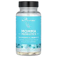 Eu Natural, Momma, 18 штамів пробіотиків, 14 млрд КУО, 30 вегетаріанських капсул Дніпр