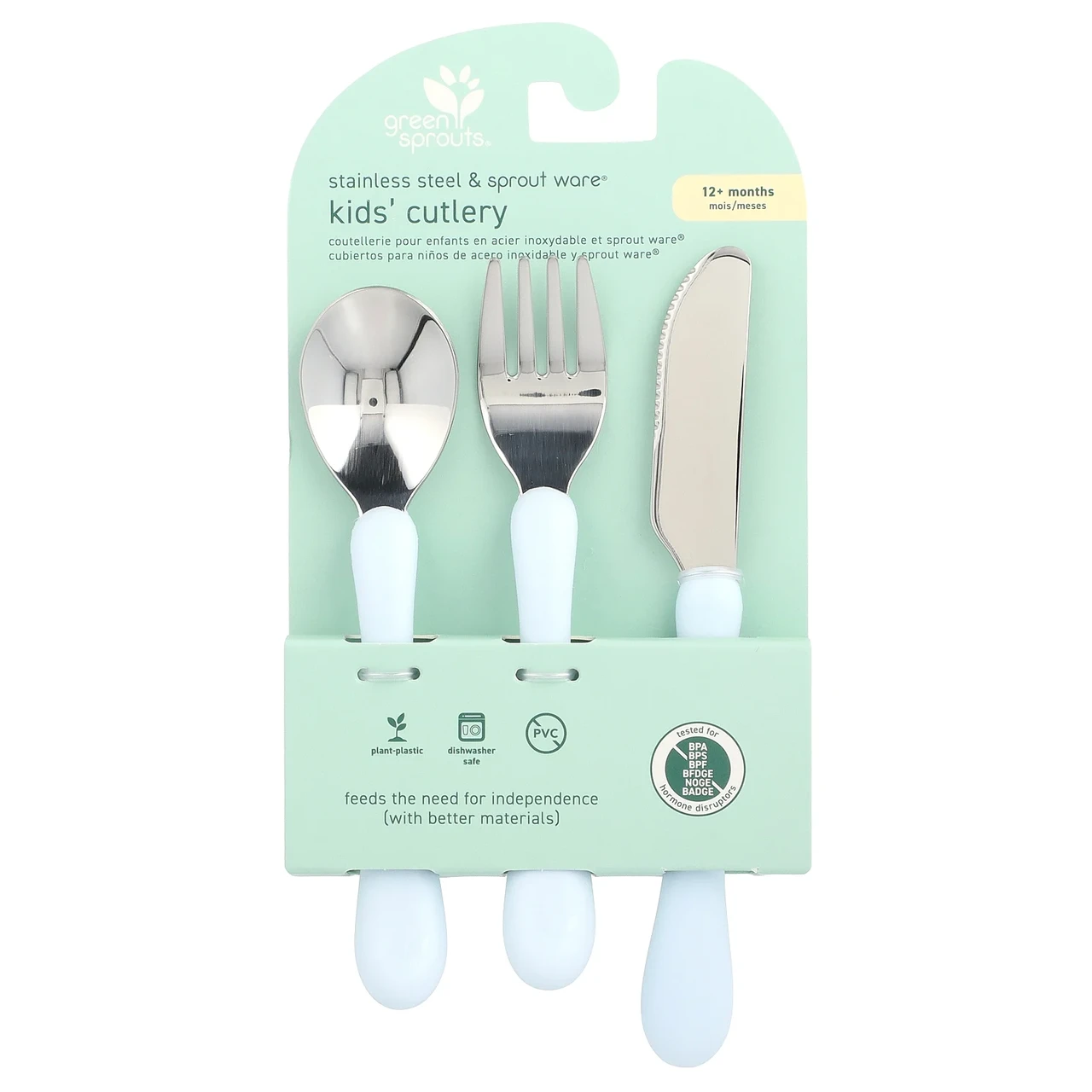 Green Sprouts, Stainless Steel & Sprout Ware®, Kid's Cutlery, 12+ Months, Blue, 3 Pieces, Київ