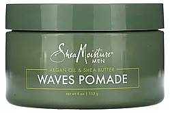 SheaMoisture, Men, Waves Pomade, арганова олія та олія ши, 113 г (4 унції) в Україні оригінал