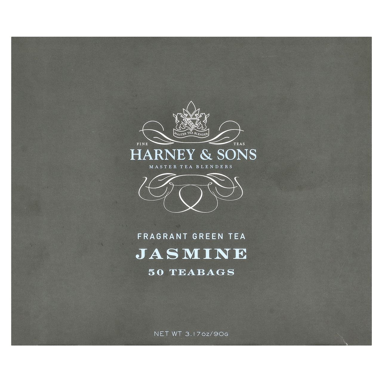Harney & Sons, Ароматний зелений чай, жасмин, 50 пакетиків, 90 г (3,17 унції), Київ