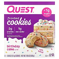 Quest Nutrition, Заморожене печиво, святковий торт, 8 печінки, 25 г (0,88 унції)