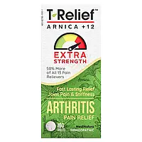MediNatura, T-ReliefTM, арніка +12, що знеболює під час артриту, підвищена сила дії, 100 таблеток