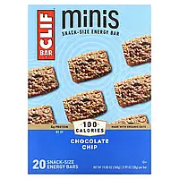 Clif Bar, Minis, енергетичний батончик для снеків, шоколадна крихта, 20 батончиків, 28 г (0,99 унції) Дніпр