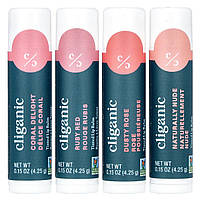 Cliganic, бальзам для губ, відтінок кольору, 4 шт. В упаковці, по 4,25 г (0,15 унції) Дніпро