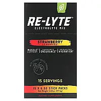 Redmond Trading Company, Re-Lyte, суміш електролітів, зі смаком полуничного лимонаду, 15 стиків по 6,5 г (0,23
