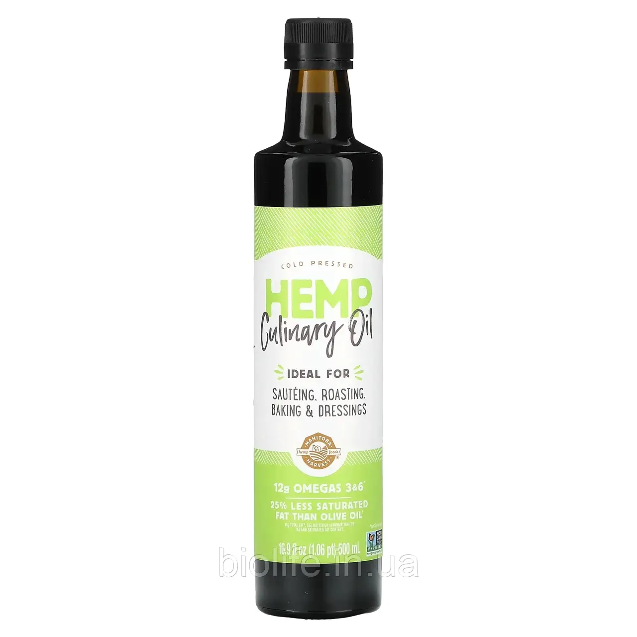 Manitoba Harvest, конопляна кулінарна олія, холодного пресування, 500 мл (16,9 рідк. унції) оригінал, фото 1
