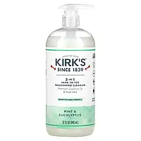 Kirks, поживний очисний засіб 3 в 1, з м'ятою й евкальтом, 946 мл (32 рідк. Унції) Дніпр Дніпро