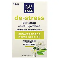 Kiss My Face, De-Stress, шматкове мило, неролі та гарденія, 142 г (5 унцій)