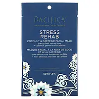 Pacifica, Stress Rehab, косметична маска для обличчя з кокосом і кофеїном, 1 листова маска, 20 мл (0,67 рідк.