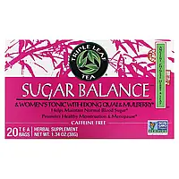 Triple Leaf Tea, Sugar Balance, тонік для жінок, з дягелем лікарським і шовковицею, без кофеїну, 20 чайних