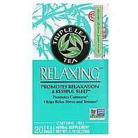 Triple Leaf Tea, Relaxing, без кофеїну, 20 чайних пакетиків, 33 г (1,16 унції) Дніпро