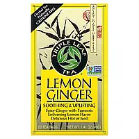 Triple Leaf Tea, чай із лимоном і імбиром, 20 чайних пакетиків, 40 г (1,41 унції) Дніпро