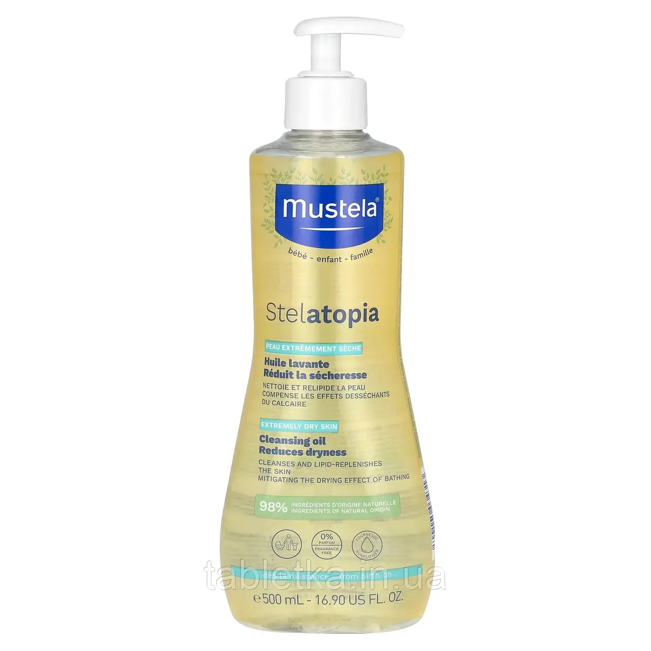 Mustela, Stelatopia, очисна олія з соняшником, для дуже сухої шкіри, без запашників, 500 мл (16,9 рідк. Дніпро