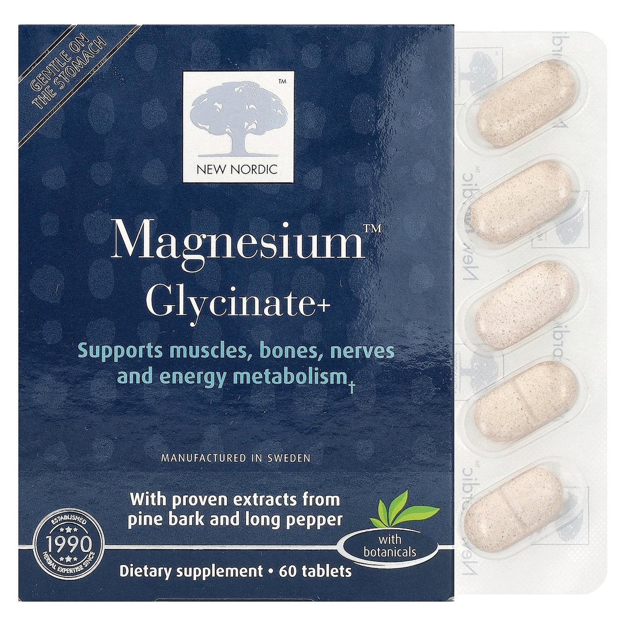New Nordic, Magnesium TM Glycinate+, 60 таблеток Київ, Київ