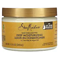 SheaMoisture, Необроблена олія ши, незмивний кондиціонер для глибокого зволоження, для кучерявих і