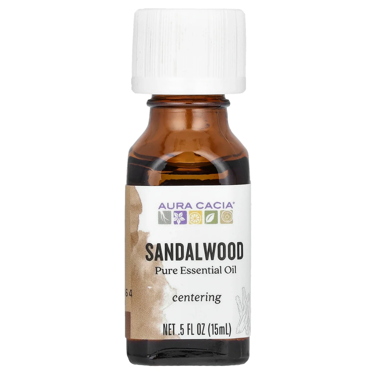 Aura Cacia, 100% чиста ефірна олія сандалу, 0.5 рідкої унції (15 мл), Київ