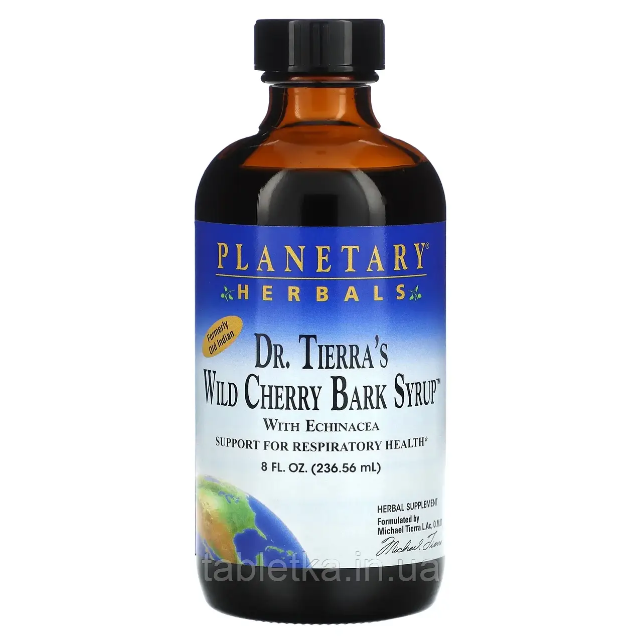 Planetary Herbals, Веганський протеїн від Dr. Tierra's сироп із кори дикої вишні, 236,56 мл (8 рідк. Унций) Дніпро