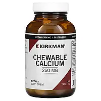 Kirkman Labs, Жувальні таблетки з кальцієм, 250 мг, 120 таблеток