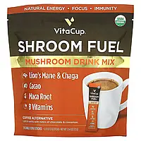 VitaCup, Shroom Fuel, грибна суміш для приготування напою, 24 порційні палички по 3 г (0,11 унції)