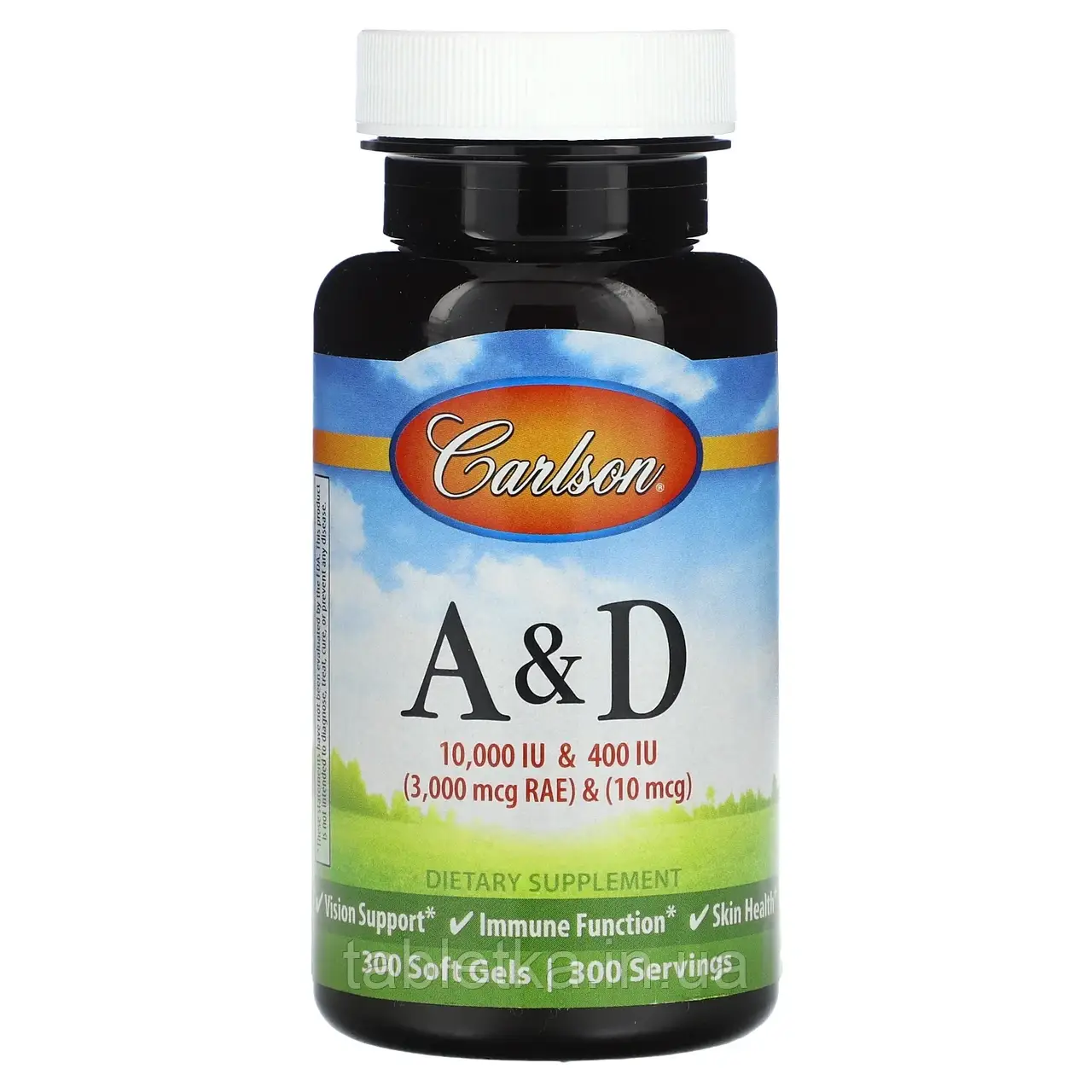 Carlson, A&D, 10000 МО і 400 МО, 300 капсул Дніпр Дніпро