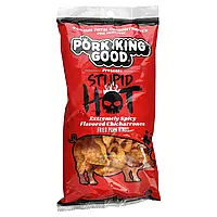 Pork King Good, Ароматизований Chicharrones, Stupid Hot, дуже пряний, 49,5 г (1,75 унції) Дніпро