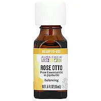 Aura Cacia, чиста ефірна олія в олії жожоба, троянда відто, 15 мл (0,5 рідк. Унції) Дніпр Дніпро