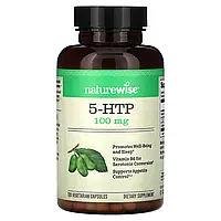 NatureWise, 5-HTP, 100 мг, 120 вегетаріанських капсул