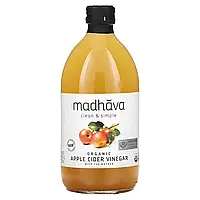 Madhava Natural Sweeteners, органічний яблучний оцет, 500 мл (16,9 рідк. Унції) Дніпр