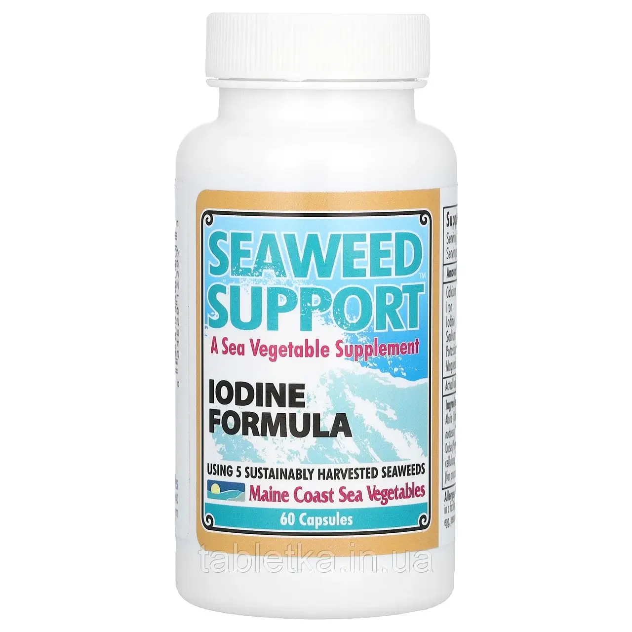 Maine Coast Sea Vegetables, морські водорості, підтримка з йодом, 60 капсул