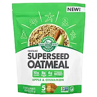 Manitoba Harvest, Вівсянка швидкого приготування, з яблуком і корицею, 5 пакетиків по 51 г (1,8 унції)