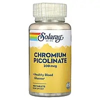 Solaray, Піколінат хрому, 200 мкг, 100 таблеток